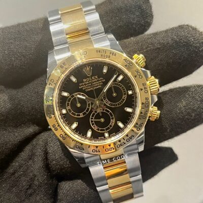 [PREOWNED 2021] ROLEX DAYTONA HALF GOLD BLACK DIAL -116503