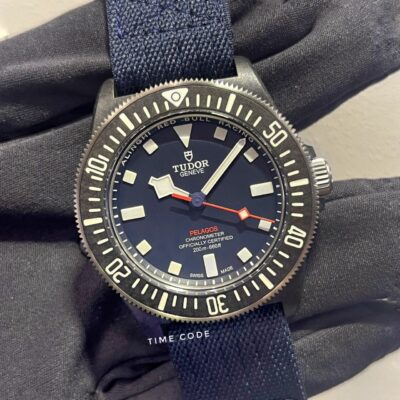 [BRAND NEW 2025] TUDOR PELAGOS FXD 42MM BLACK CARBON BLUE FABRIC STRAP -M25707KN-0001