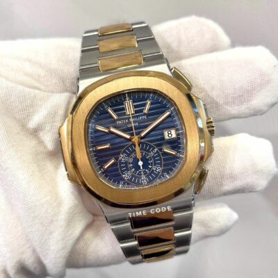 [PREOWNED 2015] PATEK PHILIPPE NAUTILUS CHRONOGRAPH BLUE DIAL 18K ROSE GOLD -5980/1AR-001