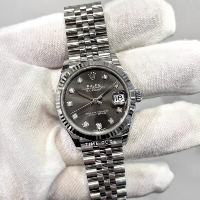 [PREOWNED 2024] ROLEX DATEJUST 31MM GREY DIAL 10 DIAMONDS JUBILEE BRACELET -278274